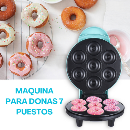 COMBO MINI WAFLERA + MAQUINA DE DONAS + OBSEQUIOS: DISPENSADOR DE MEZCLA Y BROCHA ACEITERA