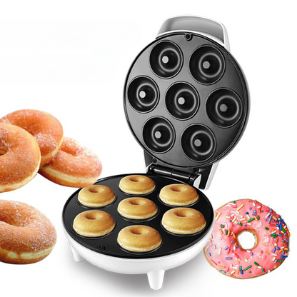 COMBO MINI WAFLERA + MAQUINA DE DONAS + OBSEQUIOS: DISPENSADOR DE MEZCLA Y BROCHA ACEITERA